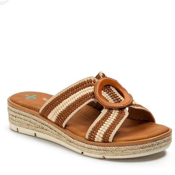 Baretraps Bliss Sandals Posture Plus Espadrille Platform Burnt Tan Size 7 - Picture 1 of 11